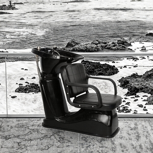 Fauteuil de lavage de cheveux en cuir synthétique Fovnci pour salon de coiffure et salle de bain - Unité de lavage - Product Image 3