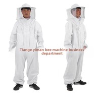 Combinaison d'apiculture blanche prête à l'emploi et chapeau Vêtements anti-piqûres avec support pour l'apiculture État neuf