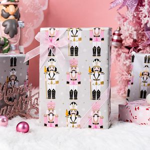 MAYPLUSS Christmas Nutcracker <b>Wrapping</b> <b>Paper</b> 17 Inch X 33 Feet Eco-Friendly Gift Wrap For Holiday Crafting - Product Image 2