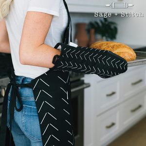 Skymoving New Đen Nhà Bếp Polyester Tạp dề Biểu Tượng Tùy Chỉnh Không Thấm Nước In Đầu Bếp Tạp dề Nhà Bếp Cho Nấu Ăn Và Làm Sạch - Product Image 5