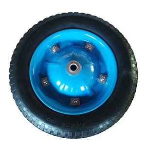 Solid Rubber Industrial Caster Wheel 13x3 Inch Bolt Hole Type Durable Heavy Duty <b>For</b> <b>Tool</b> <b>Cart</b> Handcart - Product Image 4