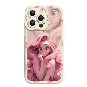 Casing ponsel iphone 15pro Max, casing silikon pelindung jatuh putri bepergian paket penuh rasa premium baru