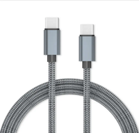 Câble de données USB double port en nylon tressé de 1 m, charge rapide 3A 60W, type C, haute qualité, durable, vente en gros d'usine