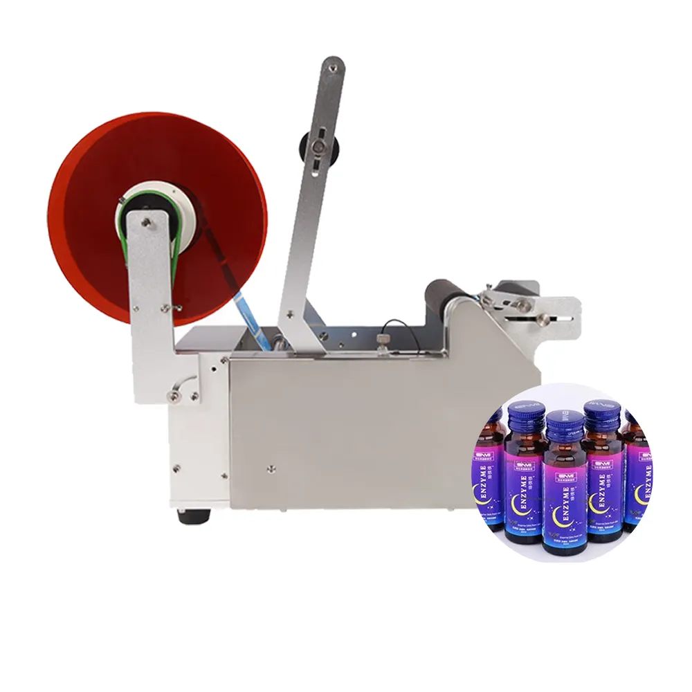 Factory Jar Round Bottle Labeling Machine Semi Automatic Label Equipment Manual Sticker Label Machine for Plastic Glass