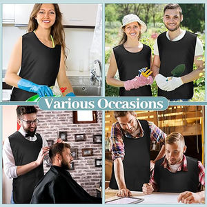 Bata de Barbero Personalizada de Poliéster Impermeable <span class=keywords><strong>para</strong></span> Salón de Belleza, Delantal de Estilista con Logotipo Personalizado - Product Image 5