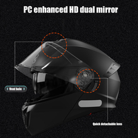 Casque de moto à coque ABS, casque rabattable à double visière, casque de moto de course sécurisé