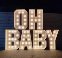 Letras LED Personalizadas, Letreros Luminosos con Alfabeto, Letrero de Metal Industrial Vintage con Bombillas para Decoración de Bares, Restaurantes y Cafés