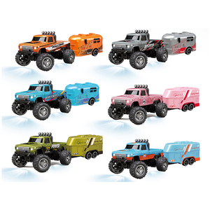 Lehoo Đồ Chơi 1/64 2.4G Hợp Kim Mini RC Xe Quái Vật Xe Tải Mô Hình Điện Điều Khiển Từ Xa Xe Tải Với Trailer - Product Image 5