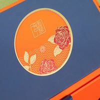 Boîte pliable en papier au design conceptuel Fête de la Lune pour pâtisseries, gâteaux, biscuits, sushis – Emballage élégant et personnalisé