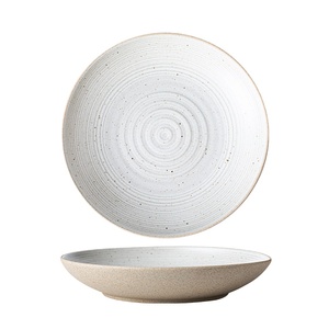 Bắc Âu Retro bát gốm tấm đồ đá Bộ đồ ăn Platter tùy chỉnh logo nhà hàng gốm tấm món ăn - Product Image 1