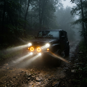 Luz Antiniebla LED Redonda de 4 Pulgadas YD 30W, Blanca Ámbar, Doble Halo, <span class=keywords><strong>Señal</strong></span> de Giro, IP65, para Jeep Wrangler JK JL TJ SUV Camioneta - Product Image 6