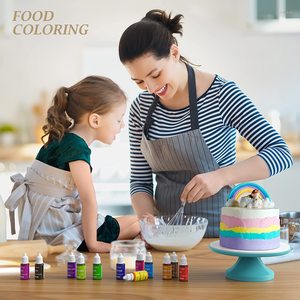 Ăn được thực phẩm màu nhuộm thiết lập 10 màu sắc tập trung chất lỏng flavorless Neon đóng băng màu sắc cho bánh trang trí, nướng, nấu ăn - Product Image 4