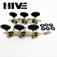 HIVE Wholesale Black Double Hole Steel Column Three in One Integrated Classical Guitar Tuning Peg & Guitar Tuner Accessories