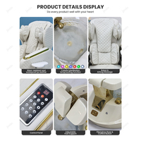 Fauteuil de pédicure JOXIN Nail Spa avec bain de pieds à remous LED 7 couleurs, massage du dos et des mains, siège électrique réglable, mobilier de salon