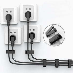 Black <b>Cable</b> Organizers Wire <b>Clips</b> Cord Holder <b>Cable</b> Management Wire Organizer <b>Clips</b> With Strong Adhesive - Product Image 6