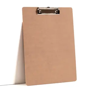 Thư mục biểu tượng tùy chỉnh mạnh mẽ A4 A5 màu nâu MDF clipboard với treo móc