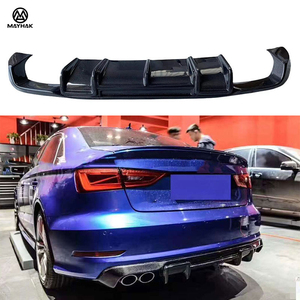 Diffusore Posteriore in Vera Fibra di Carbonio Stile RS per <span class=keywords><strong>Audi</strong></span> <span class=keywords><strong>A3</strong></span> Sline S3 8V Sedan <span class=keywords><strong>Sportback</strong></span> 2014-2016 - Product Image 1