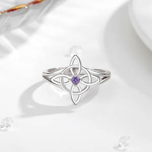 Merryshine 925 in argento <span class=keywords><strong>Sterling</strong></span> da uomo gioielli da streghe 925 in argento <span class=keywords><strong>Sterling</strong></span> fata strega magica Wicca anello con nodo in argento 925 da donna - Product Image 4