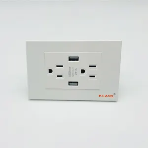 Good sells In Mexico wall outlet usb double socket 2.1A 5V