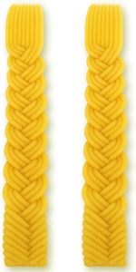 Natural Beeswax Flat Braided Havdalah <strong>Candle</strong> Multi Wick <strong>Bee</strong> <strong>Wax</strong> End of Shabbat Havdallah <strong>Candle</strong> 12" Tall Shabbat <strong>Candles</strong> - Product Image 3