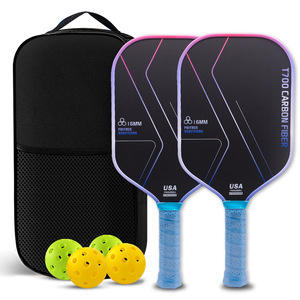 Raquette de pickleball portable T700 de haute qualité en polypropylène, noyau en nid d'abeille approuvé USAPA, fibre de carbone, équipement pour tous les âges - Product Image 2