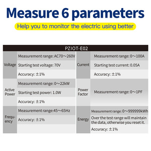 Moniteur de puissance AC 6-en-1 Peacefair IOT <span class=keywords><strong>Tasmota</strong></span> ESPHome, compteur d'énergie intelligent monophasé Kwh, ampèremètre pour Home Assistant - Product Image 3