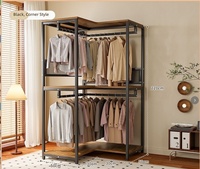 Armoire autoportante Meida à 2 sections, en bois MDF moderne, fabriquée à la main, avec portes coulissantes, 3 étagères, garantie 5 ans, pour chambre à coucher