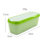 Conteneur à glace en plastique empilable réutilisable de 1,5 litre avec couvercle amovible pour yaourt, sorbet, gelato faits maison, stockage au réfrigérateur
