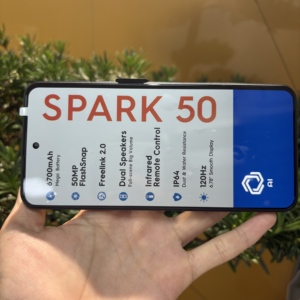 สมาร์ทโฟน Tecno Spark 50 ระบบปฏิบัติการแอนดรอยด์ หน้าจอความละเอียดสูงขนาด 6.8 นิ้ว รองรับ LTE พร้อมโปรเซสเซอร์ 10 คอร์ หน่วยความจำ 24+512GB แบตเตอรี่ 5000mAh แบรนด์ OEM - Product Image 4