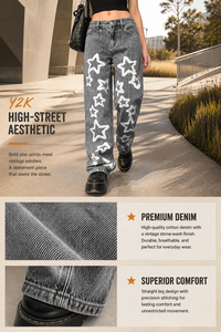 High Waist Breathable Light Wash Casual Simple Knitted <strong>Cargo</strong> Y2k Straight Denim Jeans for <strong>Women</strong> 2025 - Product Image 6