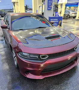 Capó de Fibra de Carbono Estilo SRT Hellcat para Dodge Charger <span class=keywords><strong>2015</strong></span>, Capó Delantero de Fibra de Carbono con Ventilaciones - Product Image 3