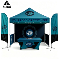 Carpa de Exhibición con Estructura de Acero de 10x10 pies, de una Sola Capa, Impermeable, de Oxford 300D, Cuadrada, para Eventos y Mercados Navideños