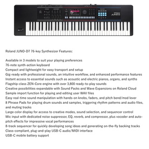 Synthétiseur Jelo d'occasion 90% neuf JUNO-D7 76 touches, prise US, fabriqué en Chine - Product Image 6