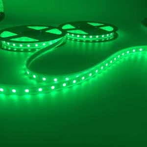 Bande lumineuse souple flexible 24V 5050 IP67 étanche, 60 LED, lumière verte et blanche 6000K, basse tension, haute luminosité - Product Image 1