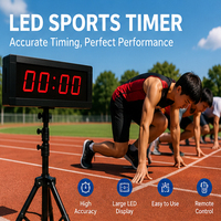 Reloj de Tiempo Láser LED de Alta Precisión de 3 Pulgadas y 4 Dígitos de una Sola Cara para Entrenamiento Atlético