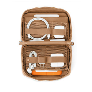 Organizador electrónico pequeño de doble capa, bolsas de cables portátiles de viaje, accesorios electrónicos, bolsa de almacenamiento