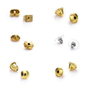 Wholesale Brass Rubber <strong>Butterfly</strong> Clutch <strong>Earrings</strong> Pin <strong>Backs</strong> <strong>for</strong> Jewelry - Product Image 1