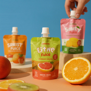 Tùy chỉnh in 150ml 200ml 300ml nhựa nhiều lớp rào cản doypack đứng lên <span class=keywords><strong>Spout</strong></span> <span class=keywords><strong>Pouch</strong></span> bao bì túi cho nước trái cây uống puree - Product Image 6