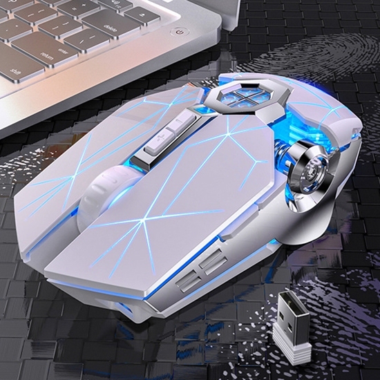 Fashion Wireless Mice YINDIAO A7 2.4GHz 1600DPI 3-modes Adjustable 7-keys Rechargeable RGB Light Wireless Silent Gaming Mous