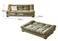 Precio bajo Color verde Respaldo ajustable Sofá cama Convertible Futón Sofás Camas para sala de estar pequeña Departamento Ventas al por mayor