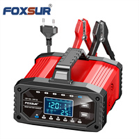 Chargeur de batterie de voiture intelligent FOXSUR Fac-150 12V/15A & 24V/5A, machine de réparation de batterie automobile, chargeur pour batteries au plomb-acide et LiFePO4