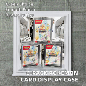 Boîte de présentation en acrylique transparente avec couvercle magnétique pour 6 boosters Pokémon 151, écologique et polie, protection moderne pour cartes de jeu (version anglaise) - Product Image 3