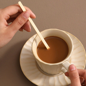 Agitadores de café biodegradables desechables respetuosos con el medio ambiente al por mayor, forma plana envuelta individualmente de madera lisa almacenada - Product Image 4