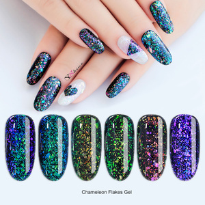 Esmalte <span class=keywords><strong>de</strong></span> <span class=keywords><strong>Uñas</strong></span> en Gel UVLED Y-shine al por Mayor, Color Ámbar Nube Brocado, Efecto Diamante Roto, Reflectante, No Tóxico, Guangdong - Product Image 2