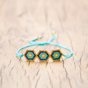 Go2boho Bracelet de perles Miyuki pour hommes Bracelets de voyage réglables faits à la <span class=keywords><strong>main</strong></span> - Product Image 3