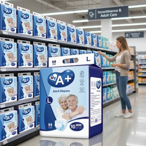 <span class=keywords><strong>Couches</strong></span> jetables <span class=keywords><strong>pour</strong></span> <span class=keywords><strong>adultes</strong></span> ERA My A+ Brand Premium, protection double anti-fuites, tissu non tissé, doux, respirant, absorption PE - Product Image 2