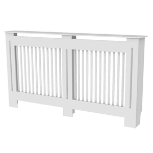 Étagère de radiateurs modernes épaissir blanc à hautes lattes verticales couvercle de <span class=keywords><strong>radiateur</strong></span> armoire en <span class=keywords><strong>bois</strong></span> - Product Image 2