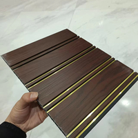 Plafonds et panneaux muraux en PVC brun légers, durables, résistants au feu et à l'eau, au design artistique, pour la maison