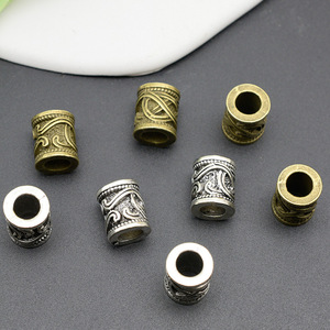 Runas vikingas, cuentas de agujeros grandes, cuentas de cabello para trenzas, anillo de extensión de cabello, accesorios de aleación de zinc DIY, extensión de cabello rastas - Product Image 2