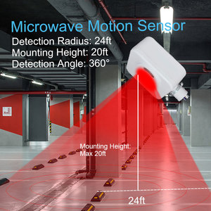 BRI819-L-D thấp bay lò vi sóng tự động bên ngoài LED bảng điều chỉnh năng lượng mặt trời Dải ngoài trời an ninh mini chuyển động hiện diện cảm biến - Product Image 4